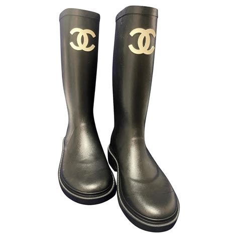 chanel gumboots price|Chanel Rubber Rain Boots Black .